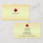 エレガントゴールデンシェードと金ゴールドストライプ 名刺 (正面/裏面)