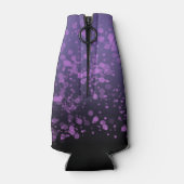 エレガントゴールデンデイジーとパープルグリッター結婚ズ ボトルクーラー (裏面)