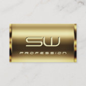 エレガントゴールデンフェイクエフェクト3D文字プロフェッショナル 名刺 (正面)