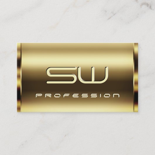 エレガントゴールデンフェイクエフェクト3D文字プロフェッショナル 名刺 (正面)
