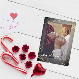 エレガントゴールデンフォトホリデーズカード サンキューカード