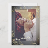 エレガントゴールデンフォトホリデーズカード サンキューカード (正面)