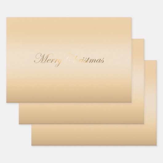 エレガントゴールデンホリデー紙 ラッピングペーパーシート (セット)
