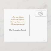 エレガントゴールデンホリデー シーズンポストカード (裏面)