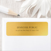 エレガントゴールデンモダングラマー金ゴールド差出人住所 ラベル (インサイチュ)