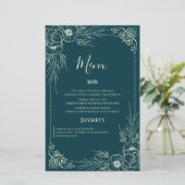 エレガントゴールデン開花結婚のメニューカード (スタンド正面)