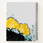 エレガントゴールデンCamellias名前の追加 ノートブック (裏面)