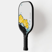 エレガントゴールデンCamellias名前の追加 ピックルボールラケット (左)