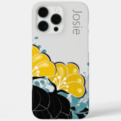 エレガントゴールデンCamellias名前の追加 Case-Mate iPhoneケース (裏面)