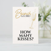 エレガントゴールドのブランチ&バブルリーのブライダルシャワーの看板 エンクロージャーカード (スタンド正面)