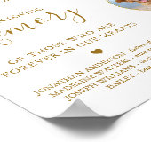 エレガントゴールドフォトコラージュヘブンウェディングメモリアル ポスター (角)