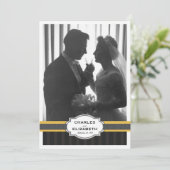 エレガントゴールドフォト 50周年ウェディングアニバーサリーパーティー 招待状 (スタンド正面)