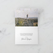 エレガントゴールドマウンテンウェディングフォトサンクスカード サンキューカード (内部)