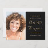 エレガントゴールドメモリアル葬儀フォト サンキューカード (正面)