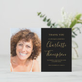 エレガントゴールドメモリアル葬儀フォト サンキューカード (スタンド正面)