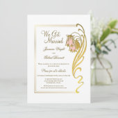 エレガントゴールド結婚式の披露宴 招待状 (スタンド正面)