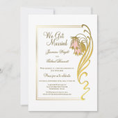 エレガントゴールド結婚式 招待状 (正面)