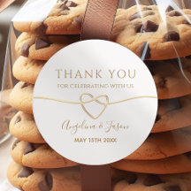 エレガントゴールド ウェディング サンクス スティッカー