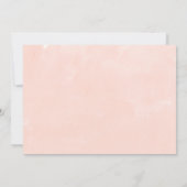 エレガントゴールド ブラッシュピンク ウォーターカラー ブライダルランチョン 招待状 (裏面)