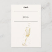 エレガントゴールド ブランシュ&バブルリー ブライズシャワー サイン エンクロージャーカード (裏面)