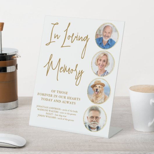 エレガントゴールド ラビング メモリー フォト ウェディング メモリアル 台座サイン (インサイチュ)