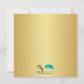 エレガントゴールド 50周年結婚記念日招待状 招待状 (裏面)