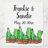 エレガントサボテン ワインラベル (シングルラベル)