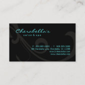エレガントサロンスパフローラ名刺黒青 名刺 (裏面)