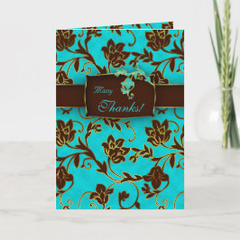 エレガントサンキューカード金ゴールドフローラBB サンキューカード