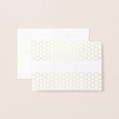 エレガントサンキューゴールドフォイル幾何学的タイポグラフィ 箔カード (封筒付き正面)