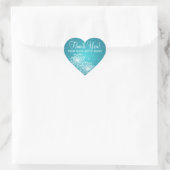 エレガントサンキューサマースパークルターコイズ ハートシール (バッグ)