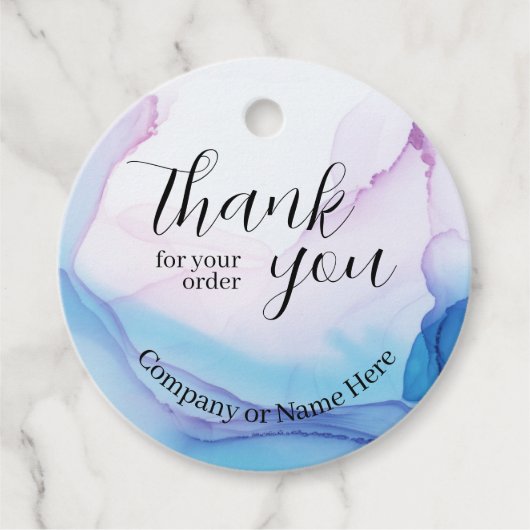 エレガントサンキュープロフェッショナルビジネスウォーターカラー フェイバータグ (正面)