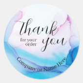 エレガントサンキュープロフェッショナルビジネスウォーターカラー ラウンドシール (正面)