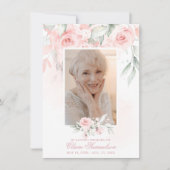 エレガントサンキュー悔やみや弔慰フローラバラ |写真 サンキューカード (正面)