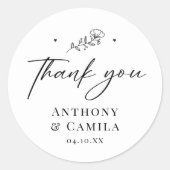 エレガントサンキュー結婚式の引き出物 ラウンドシール (正面)