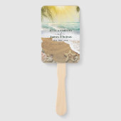 エレガントサンシャインアンドブルー海ビーチ ハンドファン (正面)