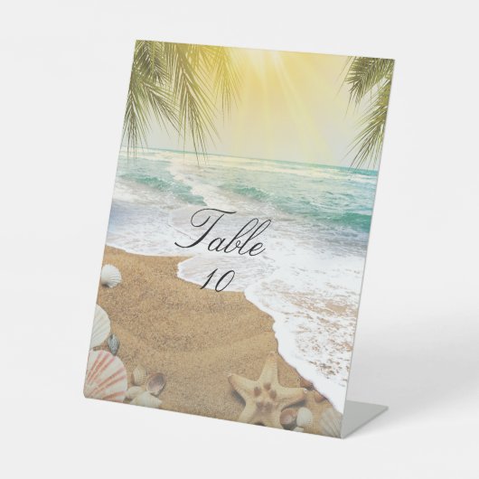 エレガントサンシャインアンドブルー海ビーチ 台座サイン (正面)