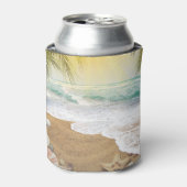 エレガントサンシャインアンドブルー海ビーチ 缶クーラー (缶正面)