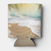 エレガントサンシャインアンドブルー海ビーチ 缶クーラー (正面)