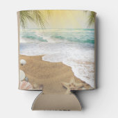 エレガントサンシャインアンドブルー海ビーチ 缶クーラー (裏面)