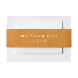 エレガントサンセットオレンジ結婚色のカスタム 招待状ベリーバンド