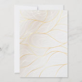 エレガントサンセットカスタムゴールデン結婚フォト 招待状 (裏面)