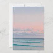 エレガントサンセットブルー海ビーチ結婚式招待状 招待状 (裏面)