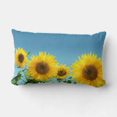 エレガントサンフラワーオンスカイブルーシェード ランバークッション (裏面)