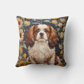 エレガントサンフラワーズカバリヤキングチャールズスパニエル犬 クッション (裏面)