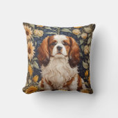 エレガントサンフラワーズカバリヤキングチャールズスパニエル犬 クッション (正面)