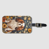 エレガントサンフラワーズカバリヤキングチャールズスパニエル犬 ラゲッジタグ (正面横)