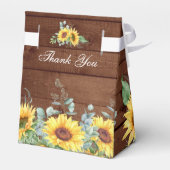 エレガントサンフラワーズユーカリフローラブライダルシャワー フェイバーボックス (裏面サイド)