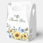 エレガントサンフラワーズユーカリフローラブライダルシャワー フェイバーボックス (オープン)