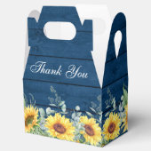 エレガントサンフラワーズユーカリフローラブライダルシャワー フェイバーボックス (オープン)